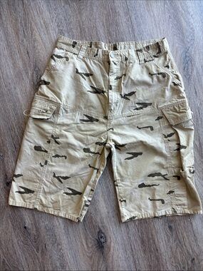Y2K Vintage Oversized Cargo Shorts Sideout Camo - Cotton Baggy 34